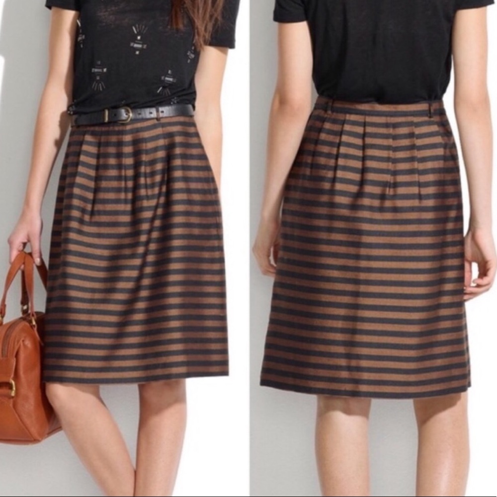 NWT Madewell Striped Skirt